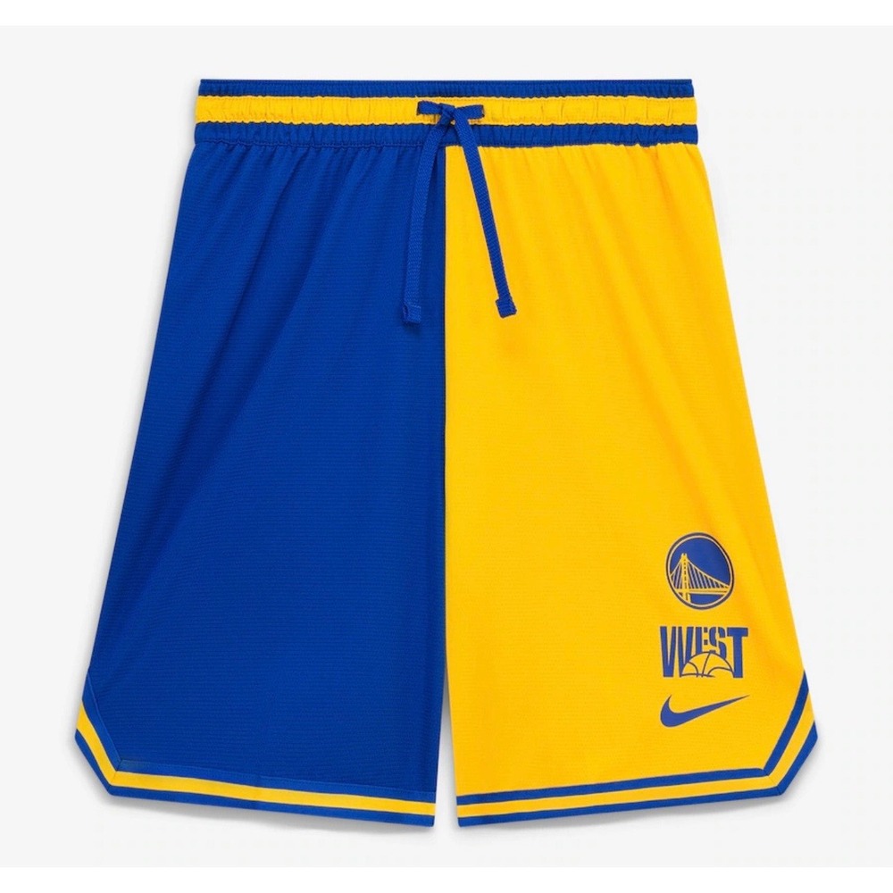Nike Golden State Warriors NBA Shorts Courtside Versus Force Split Mens XL NEW